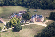Vue aérienne de Vibraye dans le département Sarthe, France