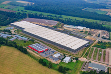 Photographie aérienne de Zone commerciale Horst, Centre Logistique Random à le quartier Minderslachen in Kandel dans le département Rhénanie-Palatinat, Allemagne
