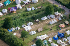 Photographie aérienne de Médiéval Fermement à Jockgrim dans le département Rhénanie-Palatinat, Allemagne