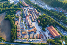 Photographie aérienne de F.v. Travaux de tuiles Müller à Eisenberg dans le département Rhénanie-Palatinat, Allemagne