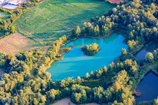 Vue d'oiseau de Eisenberg dans le département Rhénanie-Palatinat, Allemagne