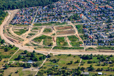 Vue aérienne de Nouvelle zone de développement SW à Jockgrim dans le département Rhénanie-Palatinat, Allemagne