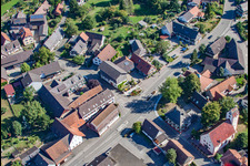 Vue aérienne de Village - Vue à le quartier Bodersweier in Kehl dans le département Bade-Wurtemberg, Allemagne