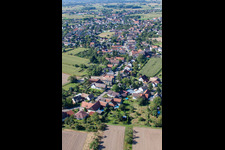 Vue aérienne de Du nord à le quartier Legelshurst in Willstätt dans le département Bade-Wurtemberg, Allemagne