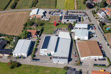 Vue aérienne de Zone commerciale Sud à le quartier Urloffen in Appenweier dans le département Bade-Wurtemberg, Allemagne