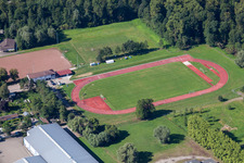 Vue aérienne de Ensemble d'installations sportives au terrain de sport à Appenweier dans le département Bade-Wurtemberg, Allemagne