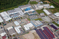 Zone industrielle à Appenweier dans le département Bade-Wurtemberg, Allemagne vue d'en haut