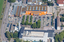 Vue oblique de Du sud-est à Offenburg dans le département Bade-Wurtemberg, Allemagne