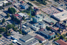 Vue aérienne de Schwarwaldmilch GmbH à Offenburg dans le département Bade-Wurtemberg, Allemagne