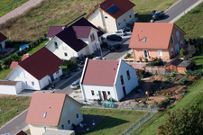 Vue aérienne de Nouvelle zone de développement An d. Anhaide à le quartier Schaidt in Wörth am Rhein dans le département Rhénanie-Palatinat, Allemagne