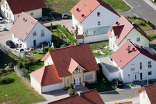 Vue aérienne de Zone de développement Landauer Weg à le quartier Schaidt in Wörth am Rhein dans le département Rhénanie-Palatinat, Allemagne