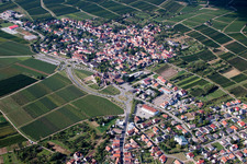 Vue aérienne de Arrondissement de Rechtenbach à le quartier Schweigen in Schweigen-Rechtenbach dans le département Rhénanie-Palatinat, Allemagne