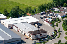 Vue aérienne de Compagnie maritime NUSS à le quartier Minderslachen in Kandel dans le département Rhénanie-Palatinat, Allemagne