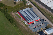 Vue aérienne de Univers de remise en forme de Bienwald à le quartier Minderslachen in Kandel dans le département Rhénanie-Palatinat, Allemagne