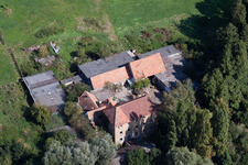 Vue aérienne de Barthelsmühle à le quartier Minderslachen in Kandel dans le département Rhénanie-Palatinat, Allemagne