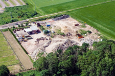 Vue aérienne de Recyclage des déchets de chantier Gaudier à le quartier Minderslachen in Kandel dans le département Rhénanie-Palatinat, Allemagne