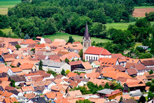 Vue oblique de Steinweiler dans le département Rhénanie-Palatinat, Allemagne