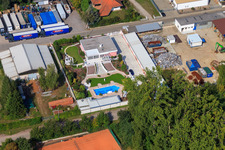 Vue aérienne de Prairies du Rhin à Hördt dans le département Rhénanie-Palatinat, Allemagne