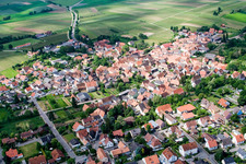 Champs agricoles et surfaces utilisables à Impflingen dans le département Rhénanie-Palatinat, Allemagne d'en haut