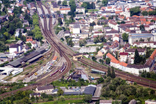 Vue aérienne de Triangle de piste à Neustadt an der Weinstraße dans le département Rhénanie-Palatinat, Allemagne