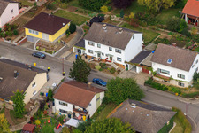 Vue oblique de Eppelsheim dans le département Rhénanie-Palatinat, Allemagne