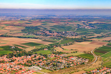 Vue aérienne de Ober-Flörsheim dans le département Rhénanie-Palatinat, Allemagne