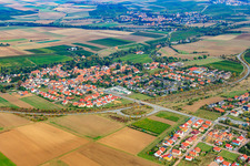 Vue aérienne de Ober-Flörsheim dans le département Rhénanie-Palatinat, Allemagne