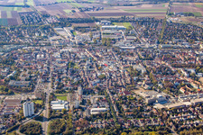 Vue d'oiseau de Frankenthal dans le département Rhénanie-Palatinat, Allemagne