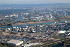 Quartier BASF in Ludwigshafen am Rhein dans le département Rhénanie-Palatinat, Allemagne hors des airs