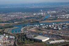 Quartier BASF in Ludwigshafen am Rhein dans le département Rhénanie-Palatinat, Allemagne vue d'en haut