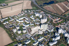 Vue aérienne de Quartier de Notwende, ring de Londres à le quartier Pfingstweide in Ludwigshafen am Rhein dans le département Rhénanie-Palatinat, Allemagne