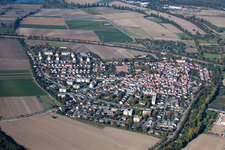 Vue oblique de Quartier Mörsch in Frankenthal dans le département Rhénanie-Palatinat, Allemagne