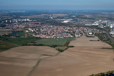 Quartier Oppau in Ludwigshafen am Rhein dans le département Rhénanie-Palatinat, Allemagne vue d'en haut