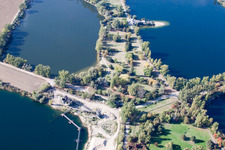 Quartier Oppau in Ludwigshafen am Rhein dans le département Rhénanie-Palatinat, Allemagne depuis l'avion