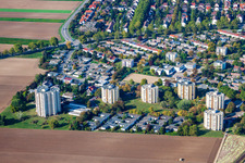 Vue aérienne de Sud, anneau Carl Bosch à Frankenthal dans le département Rhénanie-Palatinat, Allemagne