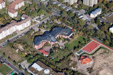 Vue aérienne de École Waldorf gratuite eV à Frankenthal dans le département Rhénanie-Palatinat, Allemagne