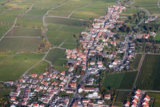 Deidesheim dans le département Rhénanie-Palatinat, Allemagne vu d'un drone