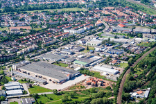 Vue aérienne de Zone commerciale N à Landau in der Pfalz dans le département Rhénanie-Palatinat, Allemagne