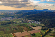 Vue d'oiseau de Klingenmünster dans le département Rhénanie-Palatinat, Allemagne