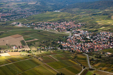 Vue oblique de Quartier Rechtenbach in Schweigen-Rechtenbach dans le département Rhénanie-Palatinat, Allemagne