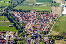 Enregistrement par drone de Quartier Herxheim in Herxheim bei Landau dans le département Rhénanie-Palatinat, Allemagne