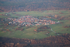 Quartier Büchelberg in Wörth am Rhein dans le département Rhénanie-Palatinat, Allemagne depuis l'avion
