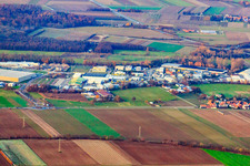 Vue aérienne de Dans l'air à le quartier Minderslachen in Kandel dans le département Rhénanie-Palatinat, Allemagne