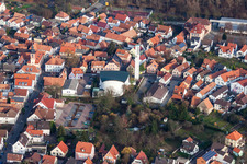 Photographie aérienne de Église paroissiale catholique de Saint-Gilles à Wörth am Rhein dans le département Rhénanie-Palatinat, Allemagne