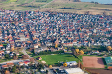 Quartier Forchheim in Rheinstetten dans le département Bade-Wurtemberg, Allemagne vue d'en haut