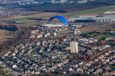 Quartier Forchheim in Rheinstetten dans le département Bade-Wurtemberg, Allemagne vue du ciel