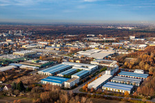 Vue aérienne de Parc industriel Rastatt Lochfeldstr à le quartier Rauental in Rastatt dans le département Bade-Wurtemberg, Allemagne