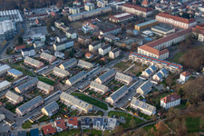 Vue aérienne de Rue Julius-Wertheimer à Rastatt dans le département Bade-Wurtemberg, Allemagne