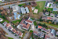 Vue aérienne de Centre communautaire du Sacré-Cœur à Rastatt dans le département Bade-Wurtemberg, Allemagne