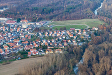 Seltz dans le département Bas Rhin, France hors des airs